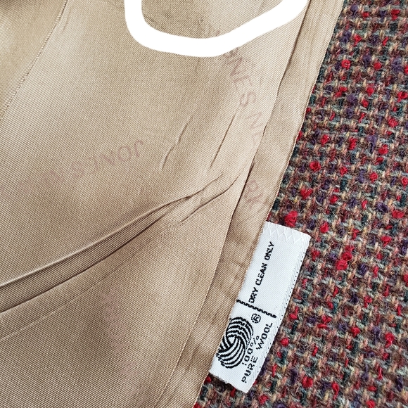 VTG GUC Jones of New York Haberdashery Women's Tweed Blazer. Size 8. - Picture 7 of 9